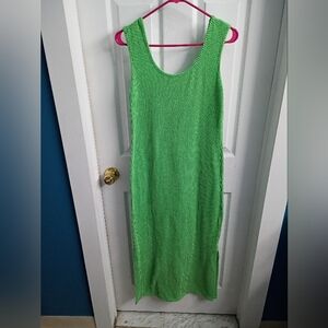 Mittoshop Lime Green Maxi Dress Size Medium